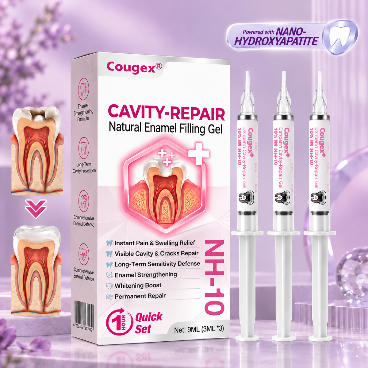 COUGEX® Cavity-Repair Natural Enamel Filling Gel