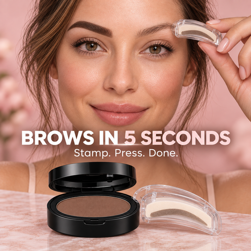 Perfectly Matched Brows in 5 Seconds—The beginner-friendly brow stamp that creates natural, fuller-looking eyebrows - no drawing skills needed.