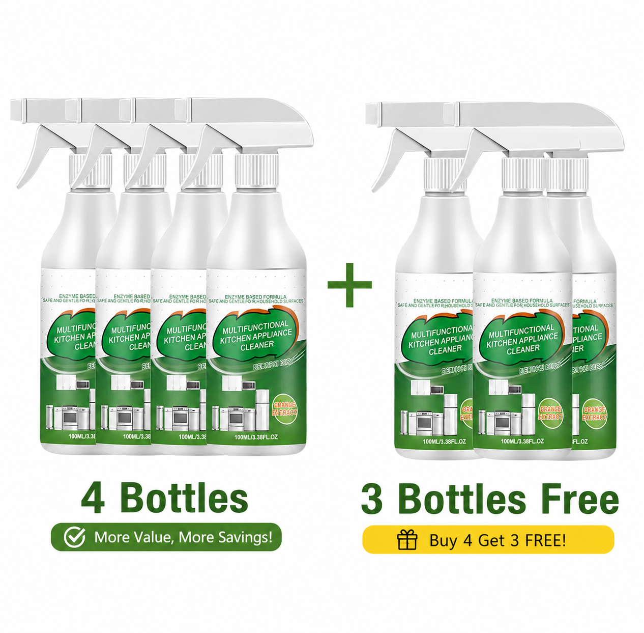 🍋 Kitchen Enzyme Cleaner – Powerful Degreasing, Long-Lasting Freshness