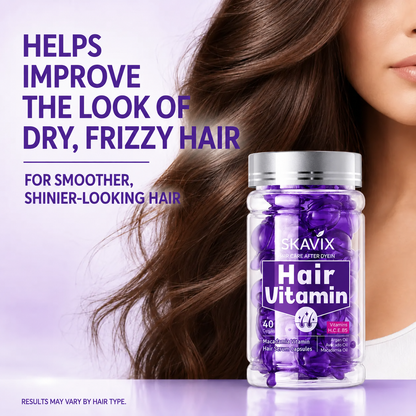 💜 SKAVIX™ Hair Vitamin Capsules – Tame Frizz, Nourish Dry Hair & Boost Shine ✨ | 40 Capsules
