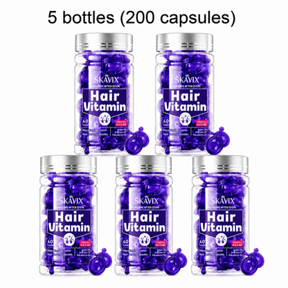 💜 SKAVIX™ Hair Vitamin Capsules – Tame Frizz, Nourish Dry Hair & Boost Shine ✨ | 40 Capsules