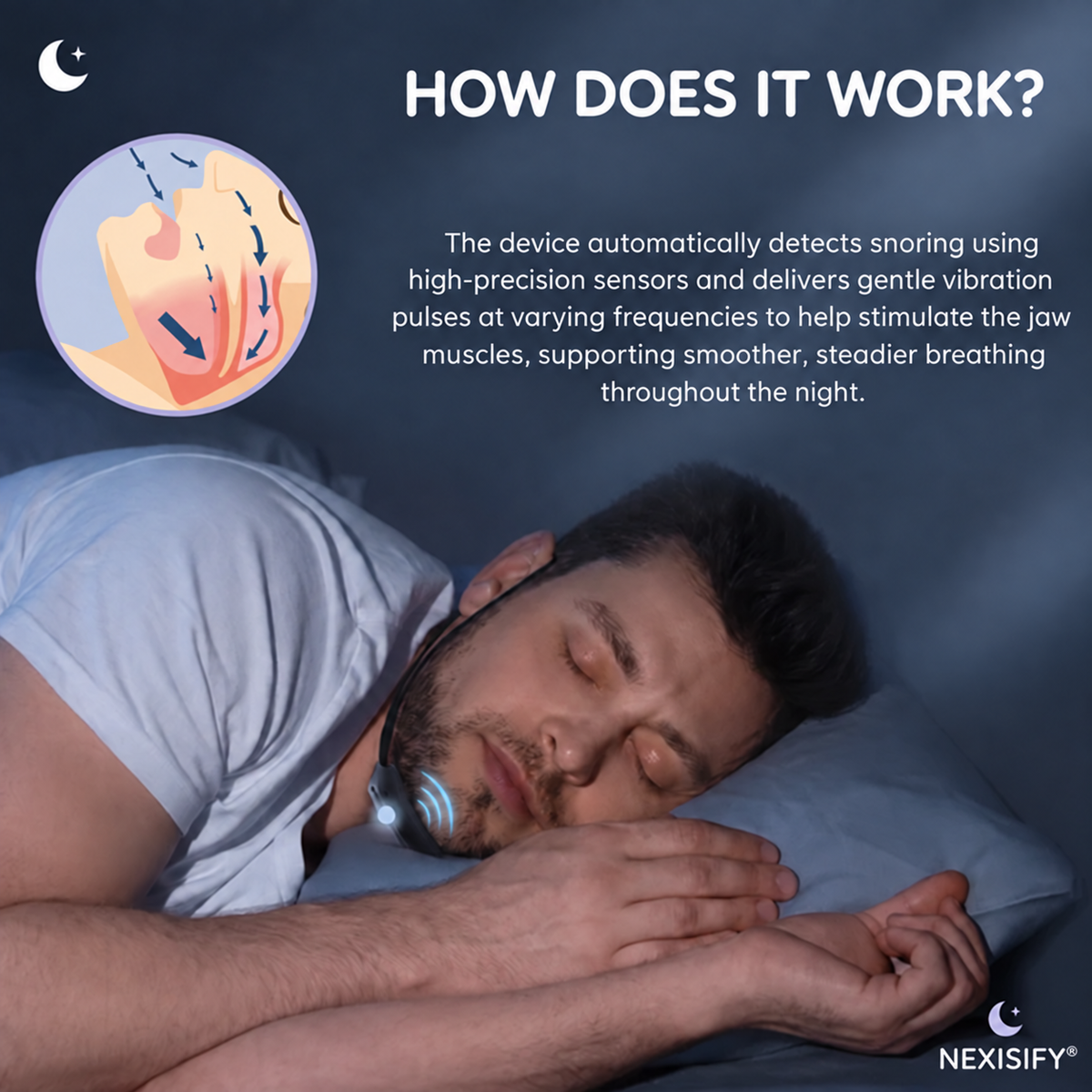 😴 Smart Anti-Snoring Device – Quieter Nights, Better Sleep