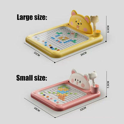 ✨✨Cartoon Magnetic Drawing Board – Shiba & Bear Bead Drawing Toy for Kids
