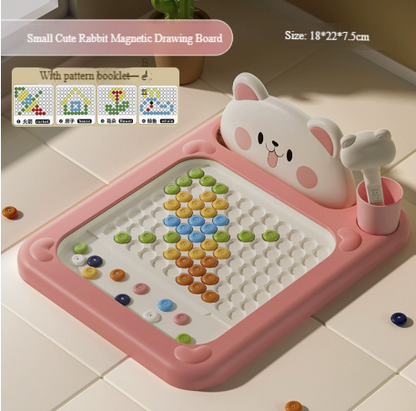 ✨✨Cartoon Magnetic Drawing Board – Shiba & Bear Bead Drawing Toy for Kids
