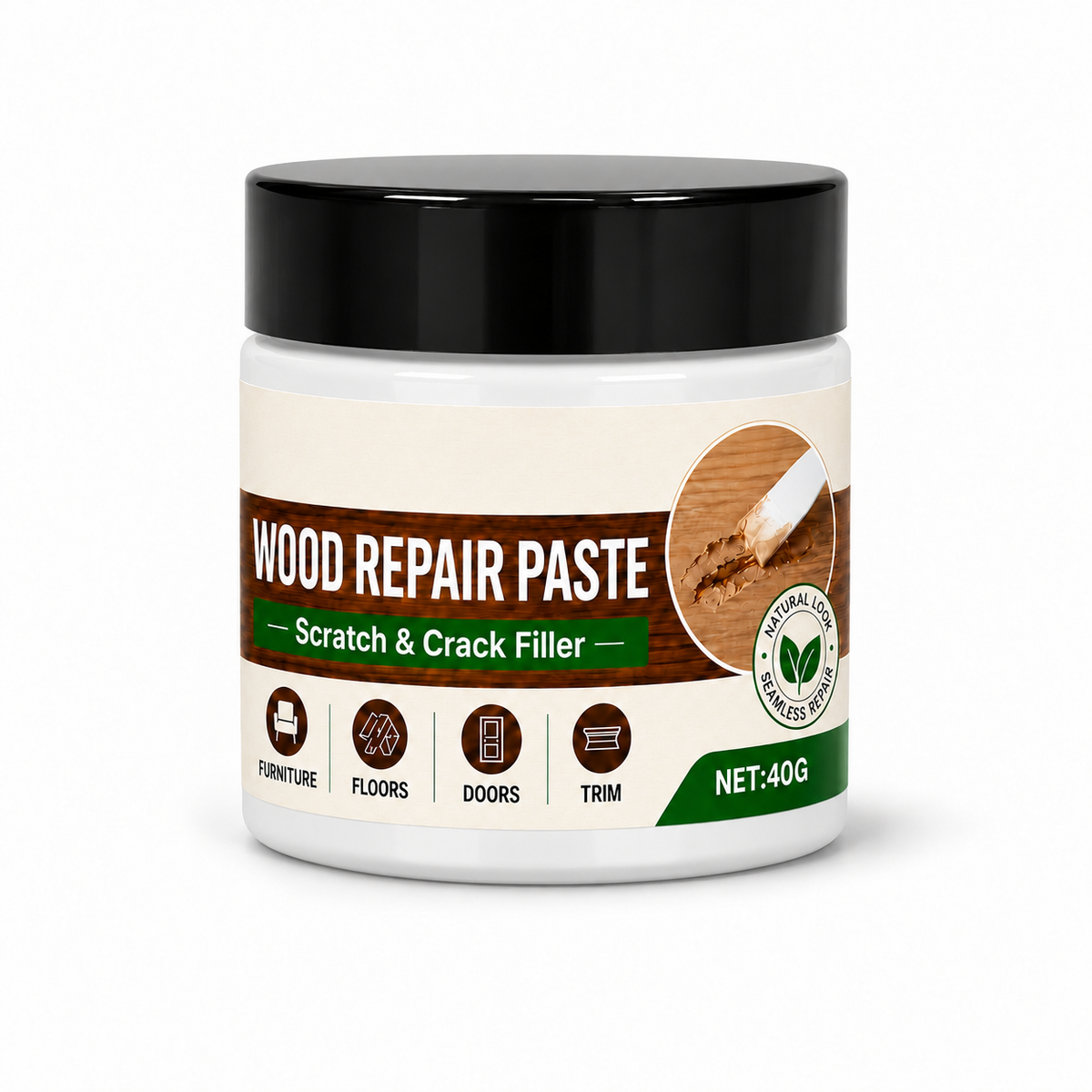 🏠Furniture & Floor Repair Paste – Works on tables, cabinets & wooden floors. Covers scuffs & peeling. No more ugly scratches!