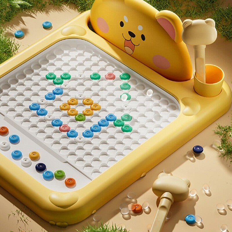 ✨✨Cartoon Magnetic Drawing Board – Shiba & Bear Bead Drawing Toy for Kids