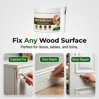 🏠Furniture & Floor Repair Paste – Works on tables, cabinets & wooden floors. Covers scuffs & peeling. No more ugly scratches!